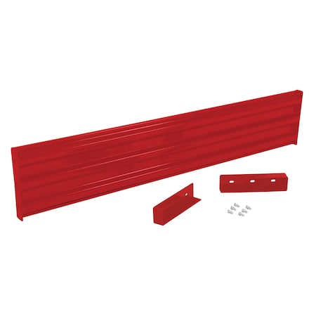 Vestil Drop-In Style Guard Rail 7 Ft Red GR-F3R-DI-7-RD
